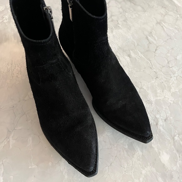 Saint Laurent Black Suede Boots - Picture 7 of 12